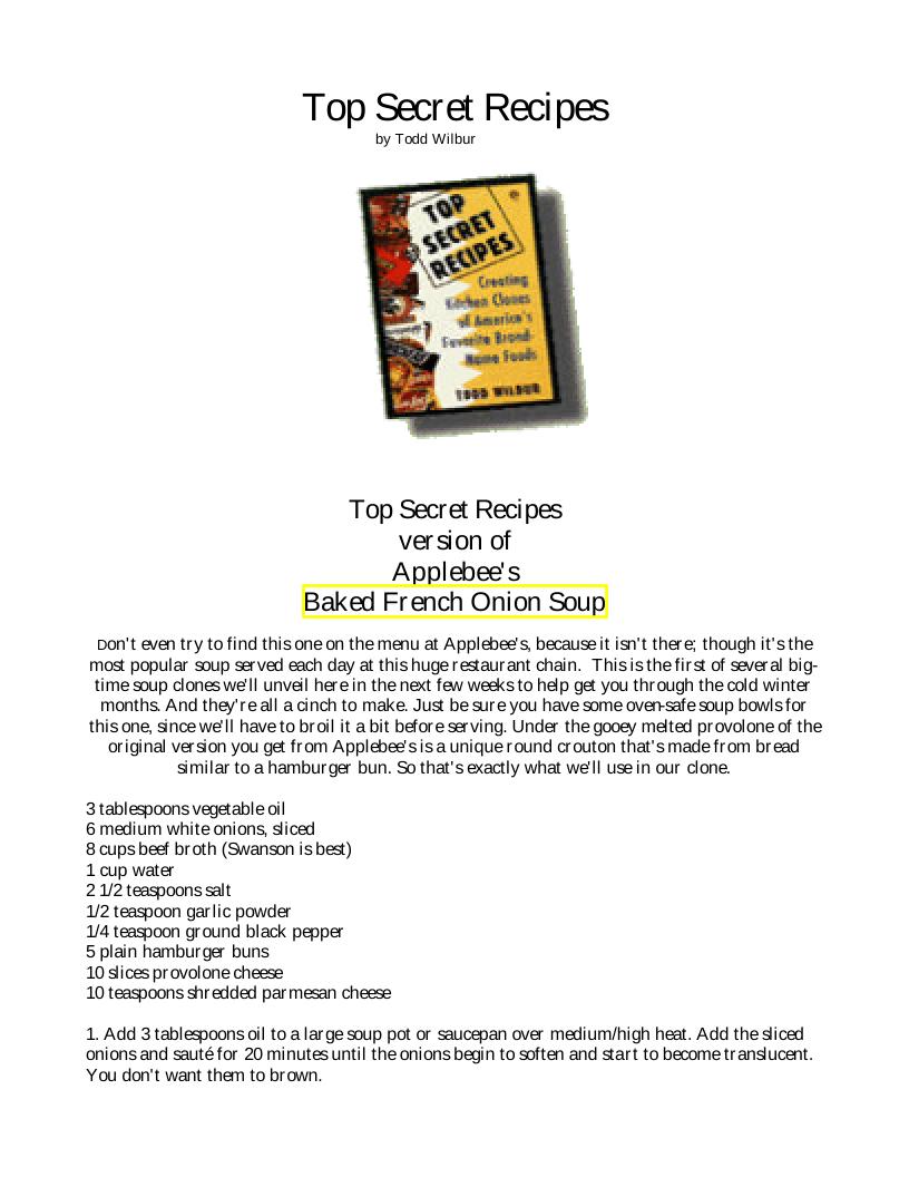 eBook: Discover Top Secret Recipes from Iconic Restaurants