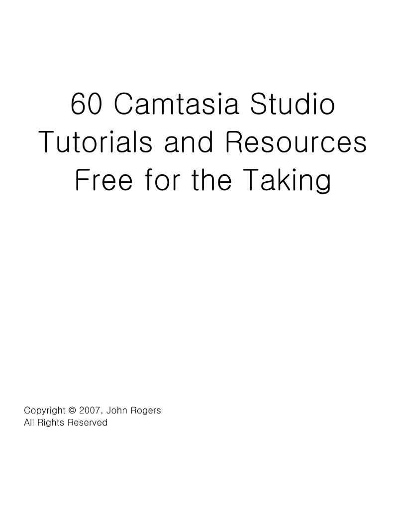 Essential eBook on Over 500 Camtasia Studio Tutorials