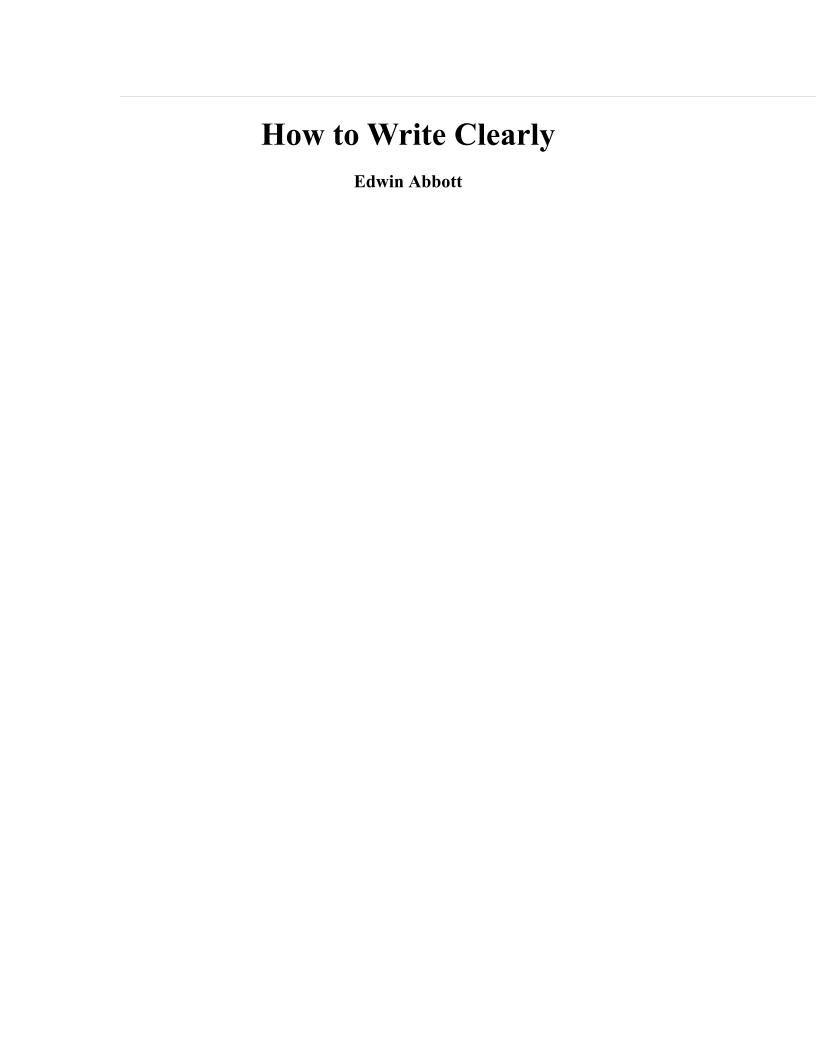 The Essential eBook Guide to Writing Clearly by Edwin Abbott
