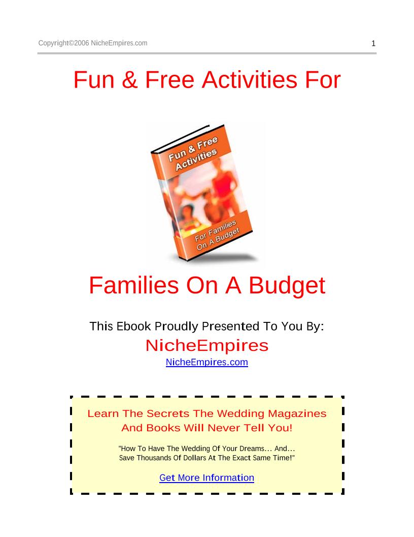 Discover the eBook: Fun and Free Activities for Budget-Conscious Families