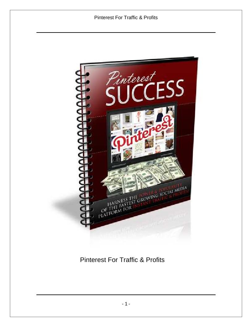 The Essential eBook on Mastering Pinterest for Traffic and Profits