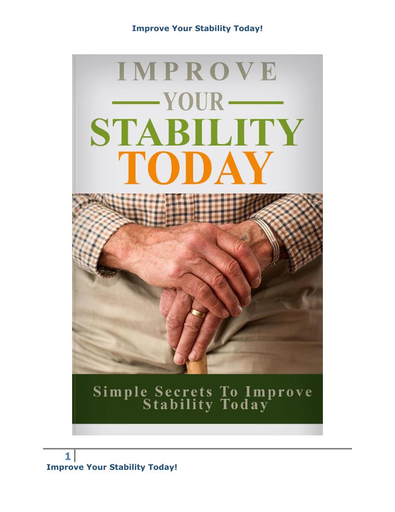 eBook: Enhance Stability and Balance for Seniors' Active Life