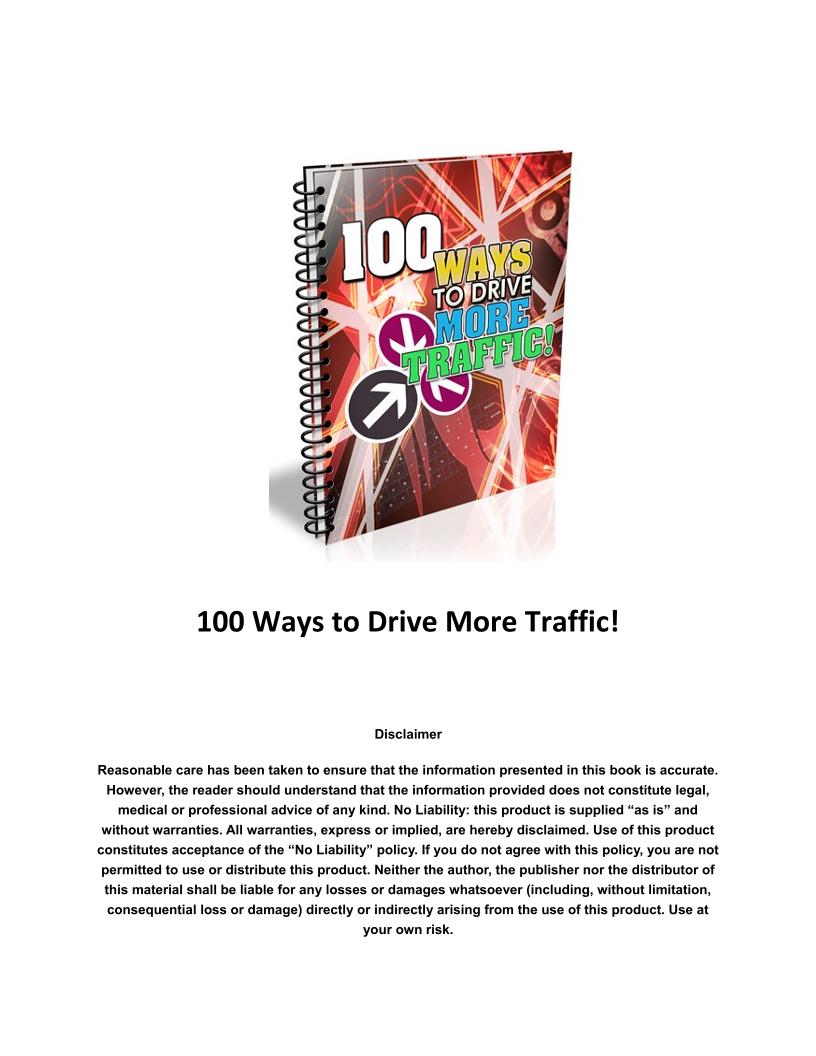 Ultimate eBook: 100 Proven Ways to Skyrocket Your Website Traffic
