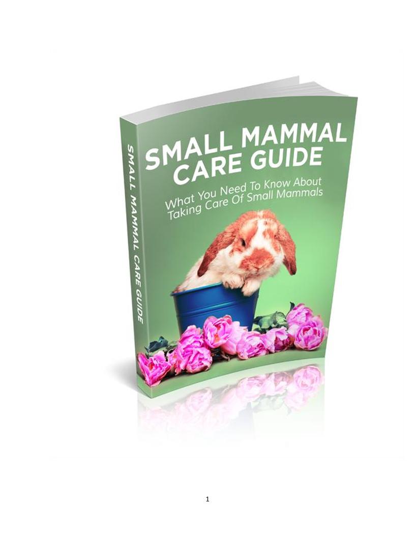 The Ultimate eBook Guide to Caring for Small Mammals and Pets