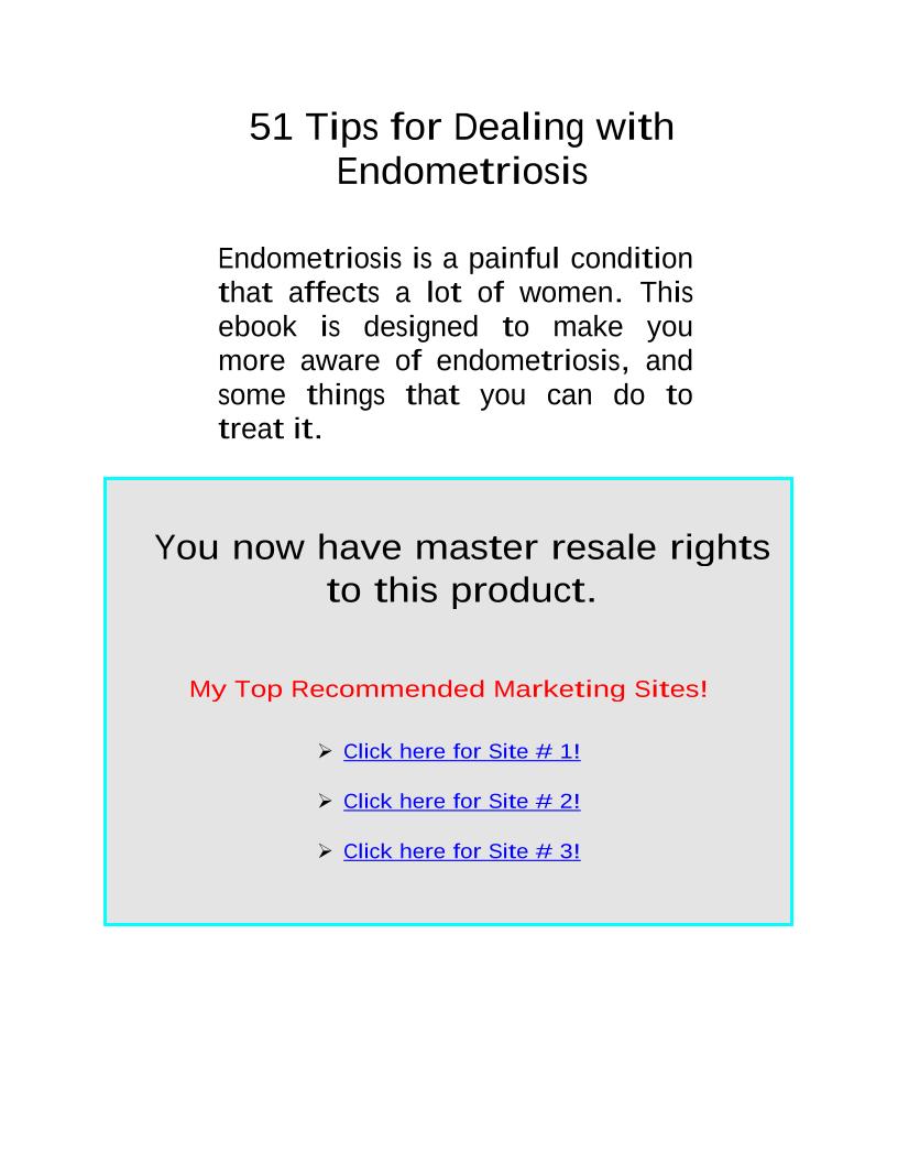Empowering eBook: 51 Essential Tips for Managing Endometriosis Effectively