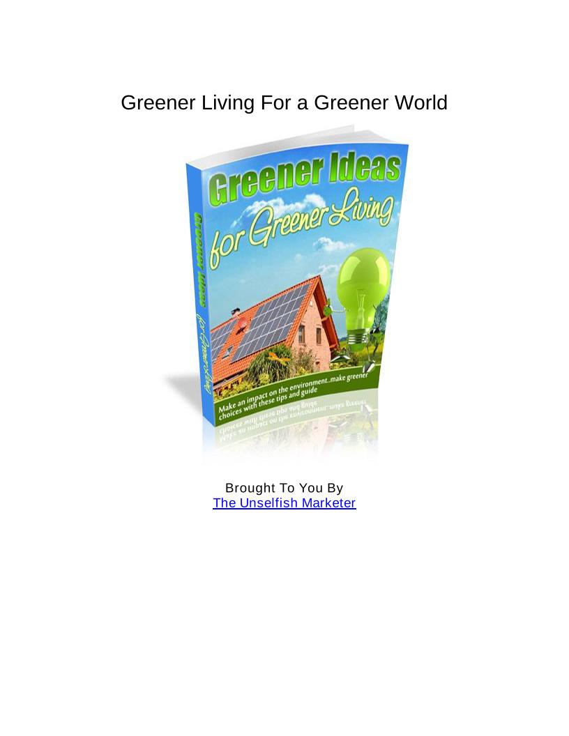 Discover the Ultimate eBook on Greener Living for a Sustainable World