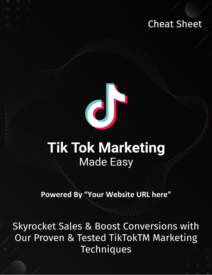 eBook: Unlock the Secrets of TikTok Marketing and Boost Your Brand Easily