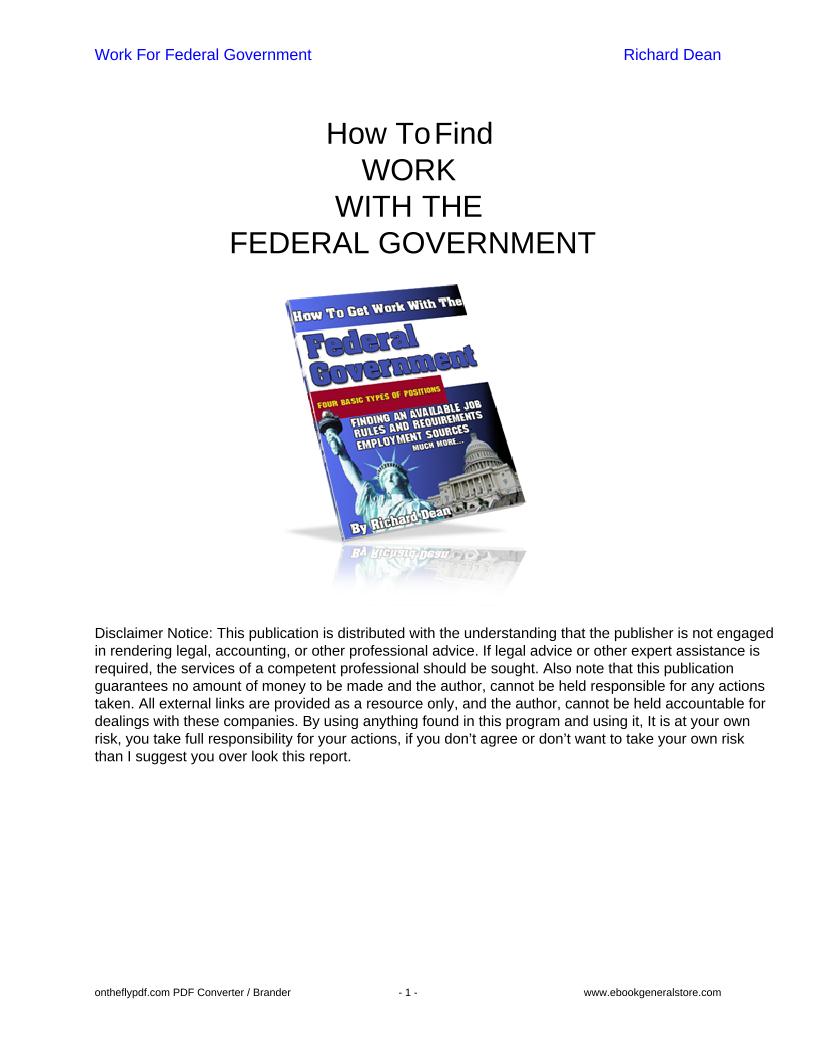 eBook: The Essential Guide to Landing Federal Government Jobs