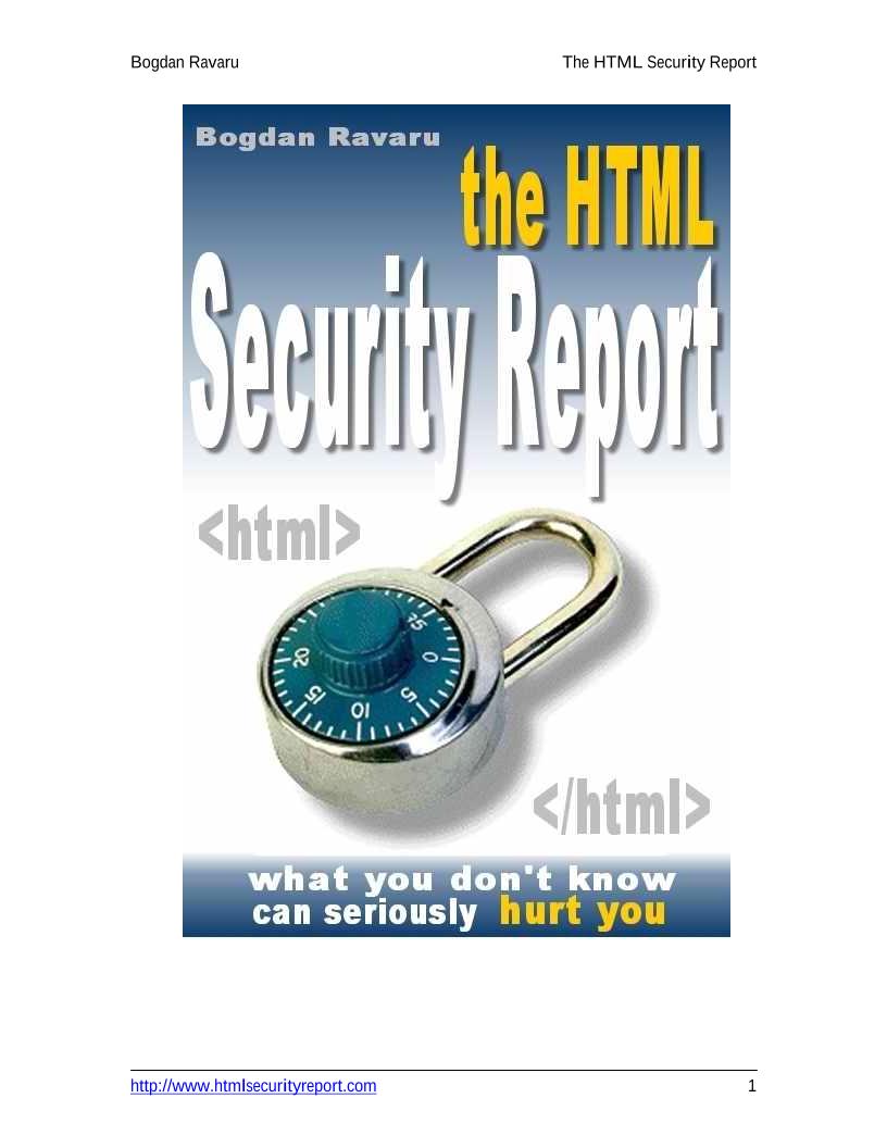 eBook: Mastering HTML Security with Bogdan Ravaru's Strategies