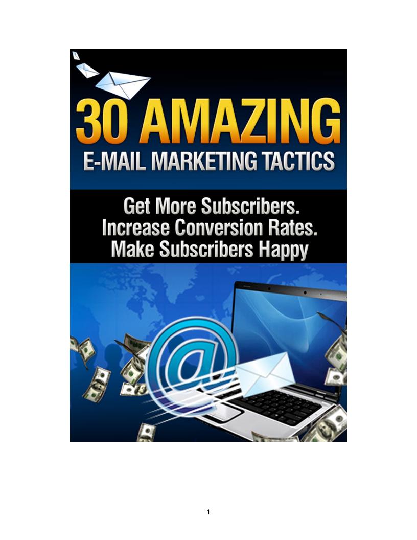 Discover 30 Amazing E-mail Marketing Tactics in This Essential eBook
