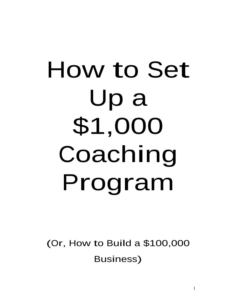 eBook: Mastering List Building for a Profitable $1,000 Coaching Business