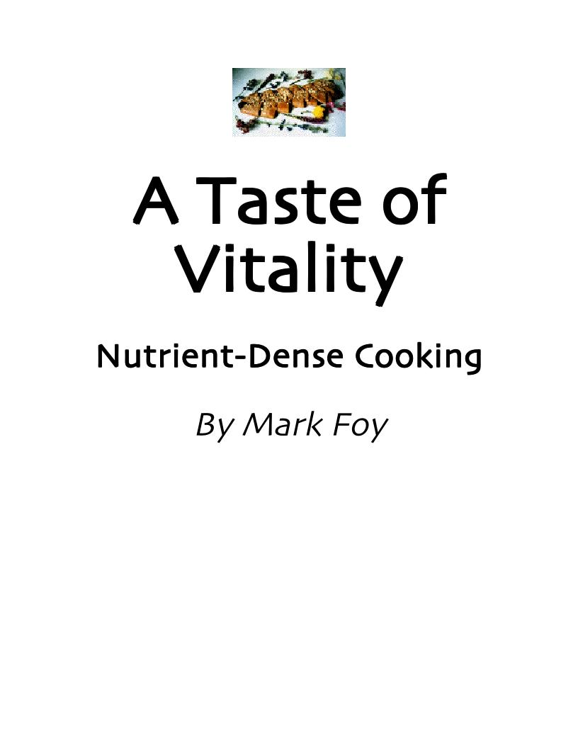 eBook A Taste of Vitality: Vegan Nutrient-Dense Cooking Guide