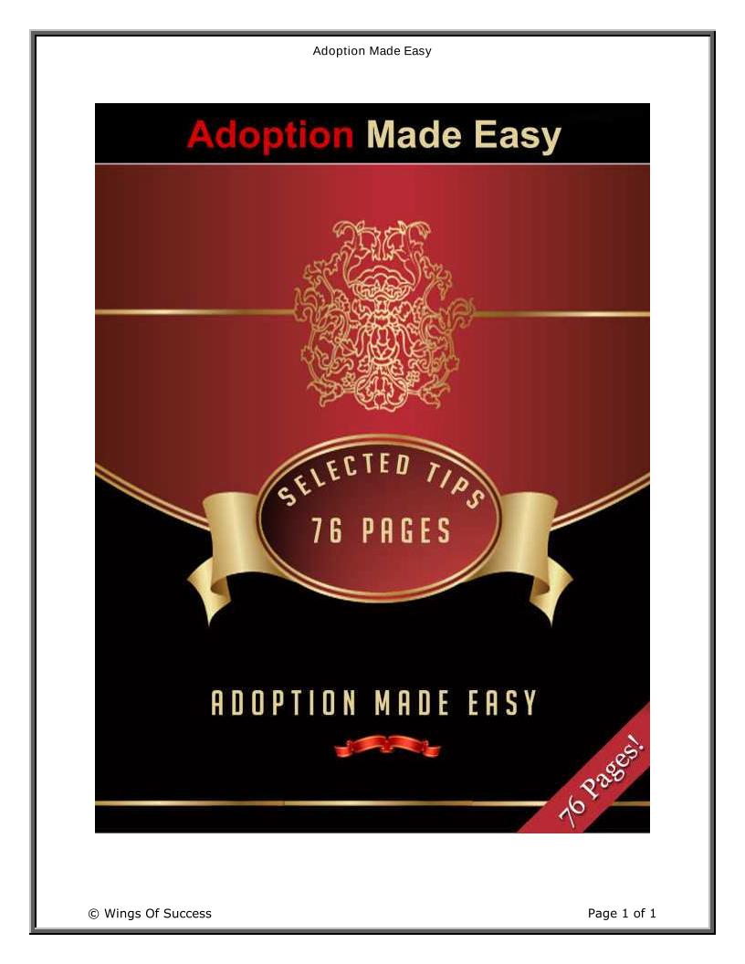 Discover Adoption Made Easy: The Ultimate eBook Guide