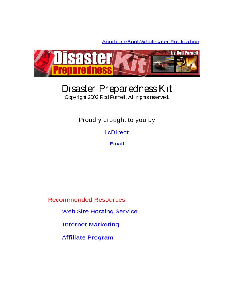 Discover the Essential eBook for Disaster Preparedness Kit and Survival Strategies