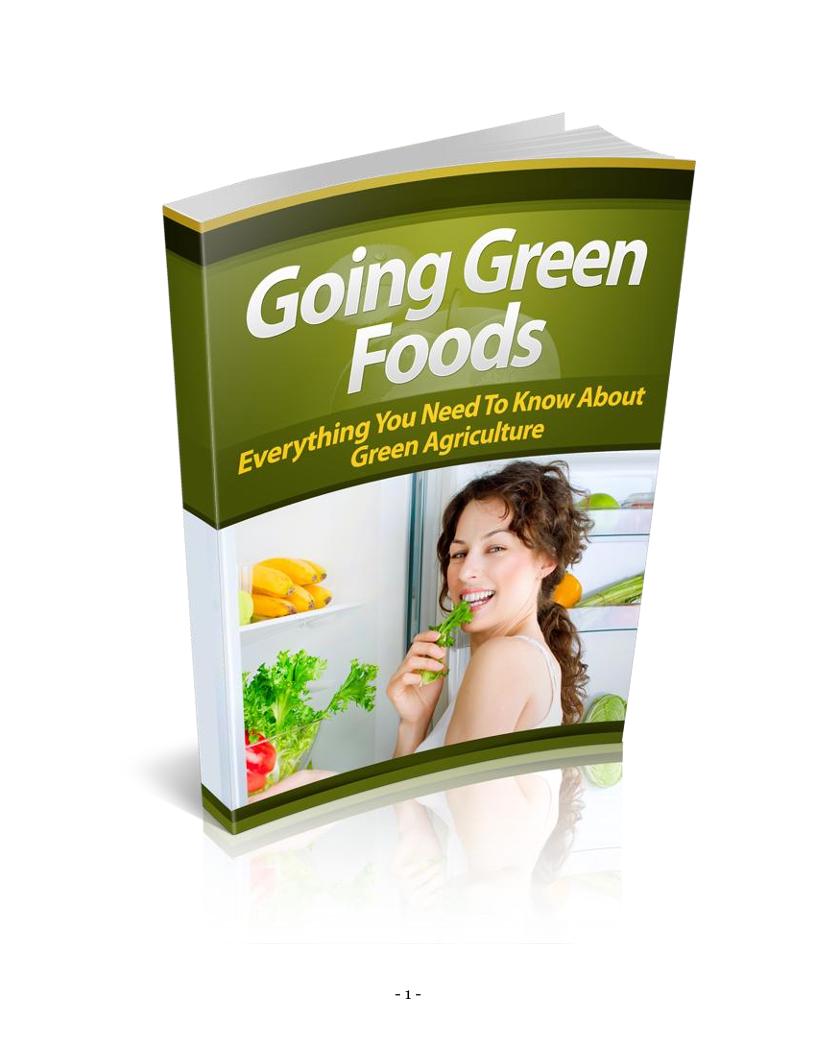 Discover the eBook on Going Green with Food and Sustainable Agriculture