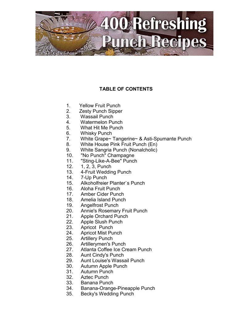 Discover the Ultimate eBook of Punch Recipes with Resale Rights