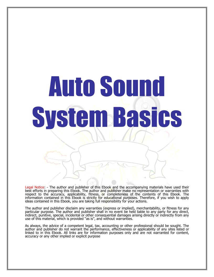 Essential eBook Guide to Auto Sound System Fundamentals