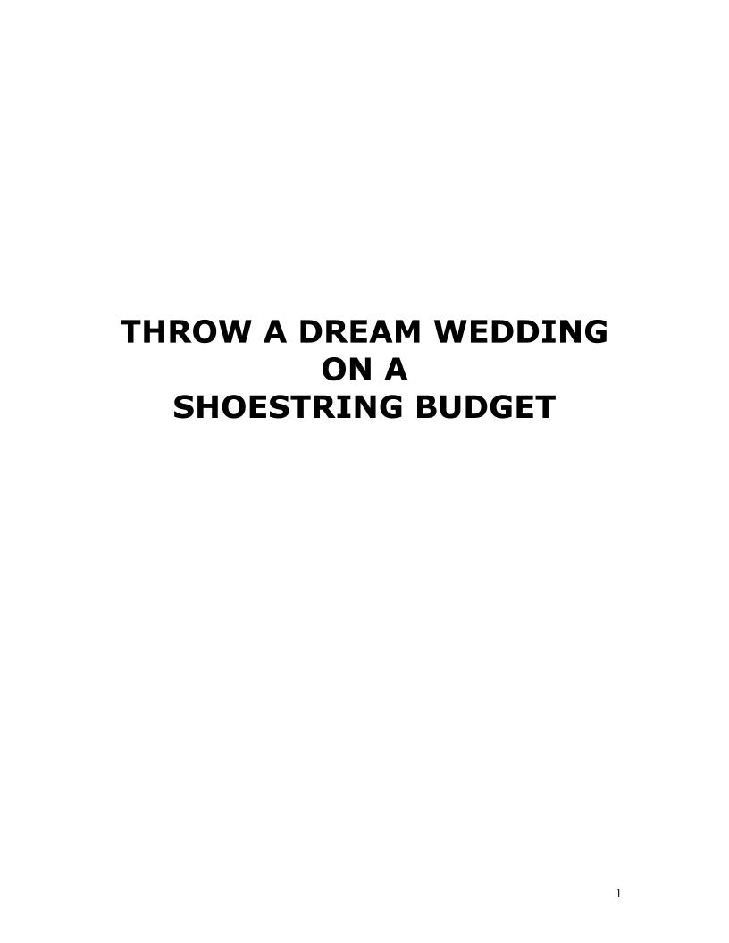 eBook: Crafting a Beautiful Wedding on a Shoestring Budget