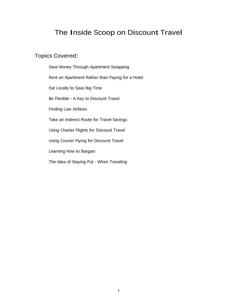 Unlock Secrets of Discount Travel: The Ultimate eBook Guide