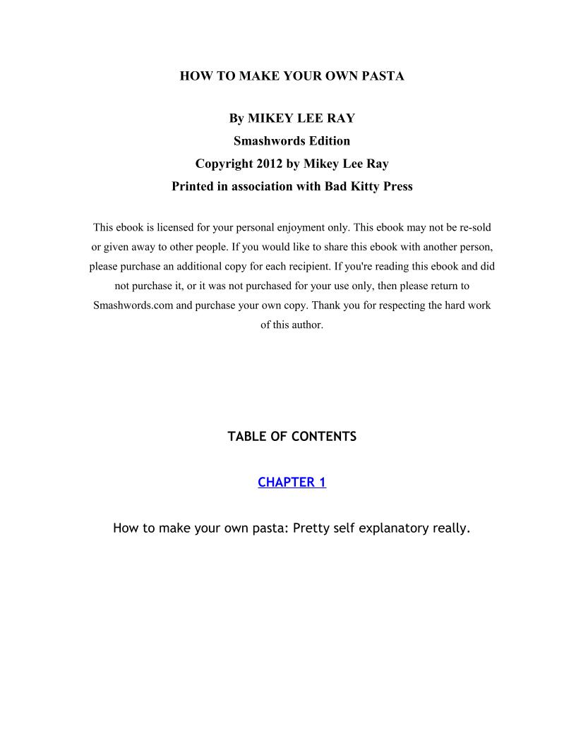 Discover the Joy of Homemade Pasta: An Essential eBook Guide