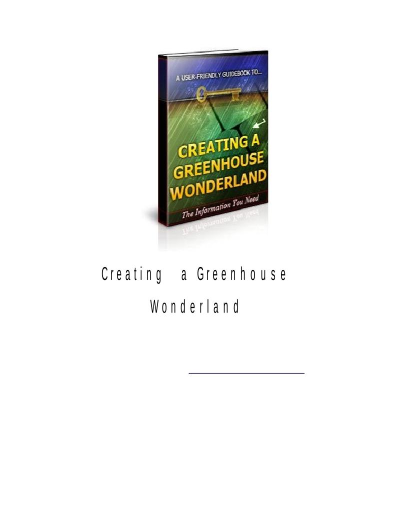 eBook: Creating a Greenhouse Wonderland for Thriving Gardens and Fresh Produce