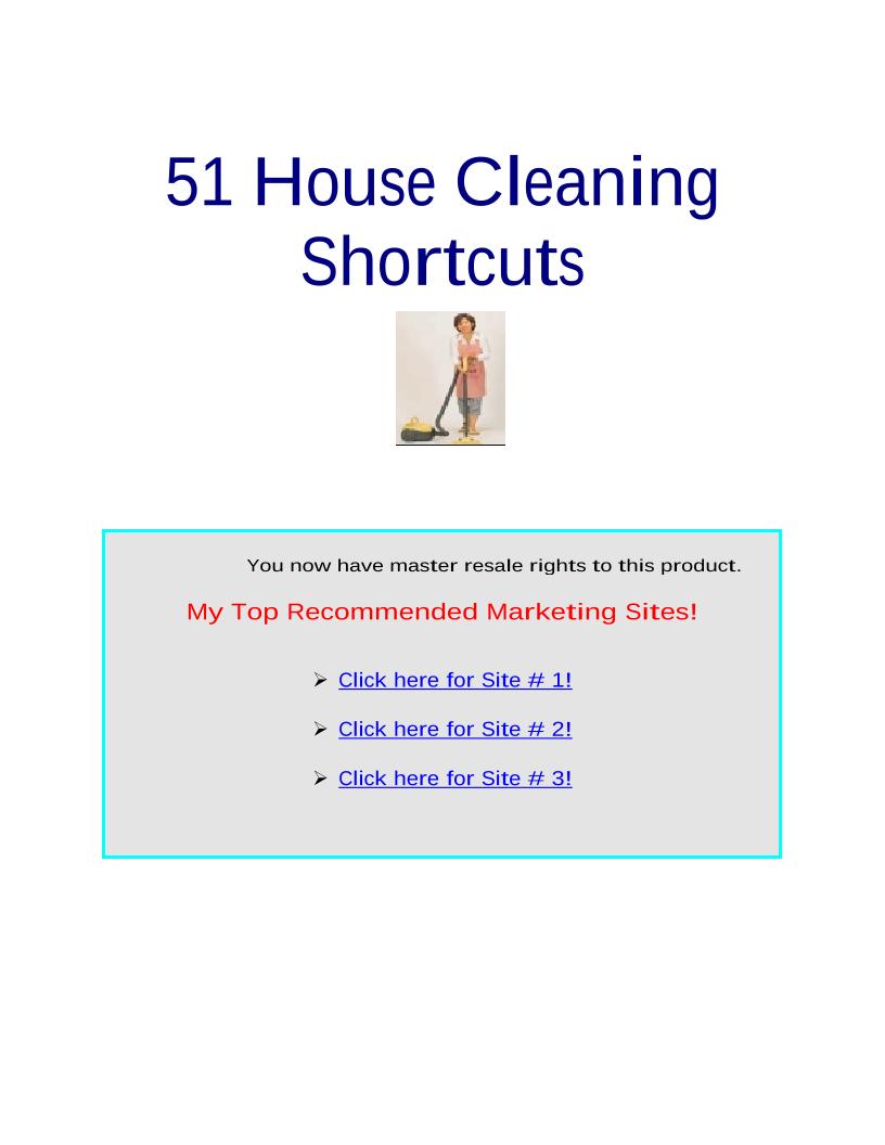 eBook: 51 Smart House Cleaning Shortcuts for Effortless Living