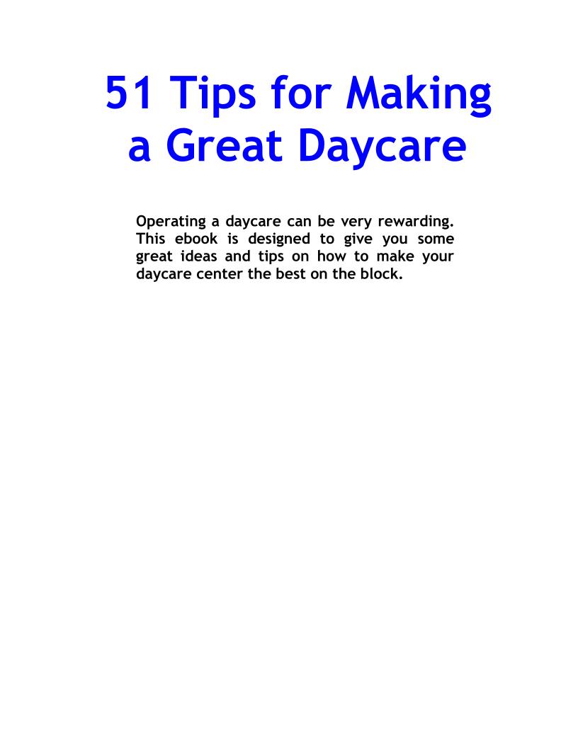 eBook: 51 Essential Tips for Running an Outstanding Daycare Center