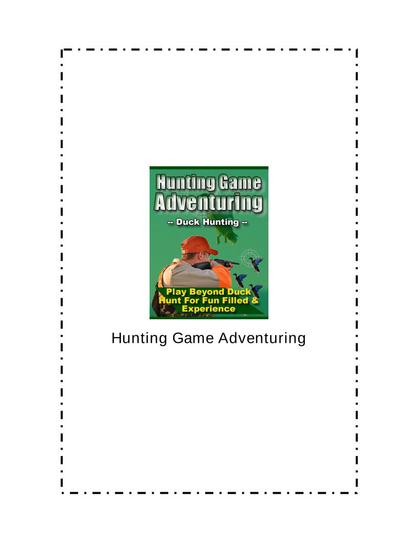 The Essential eBook Guide to Hunting Video Games Adventures