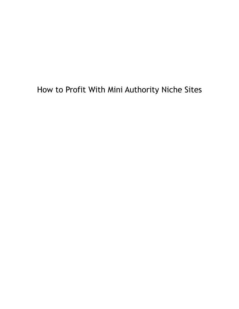 eBook: Mastering Mini Authority Niche Sites for Lucrative Online Income