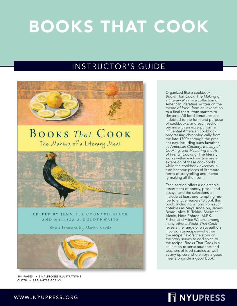eBook: Culinary Literary Guide to Books That Cook