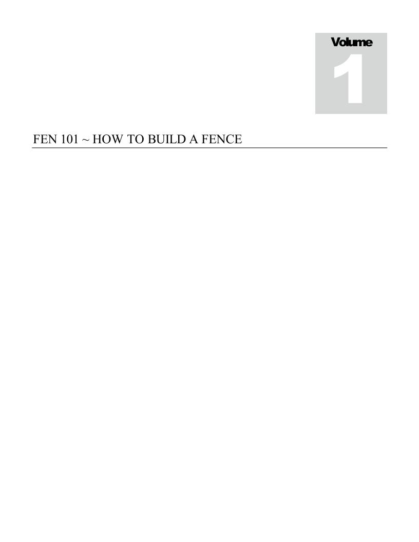 eBook: FEN 101 - Master the Art of Building Fences Step-by-Step