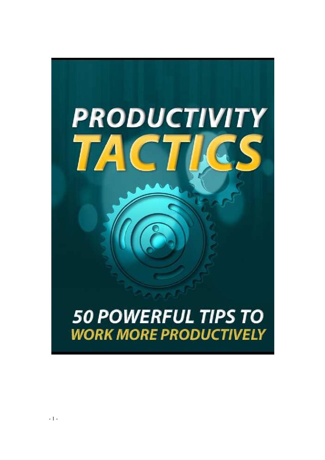 Master Productivity: 50 Essential Tips in This Ultimate eBook