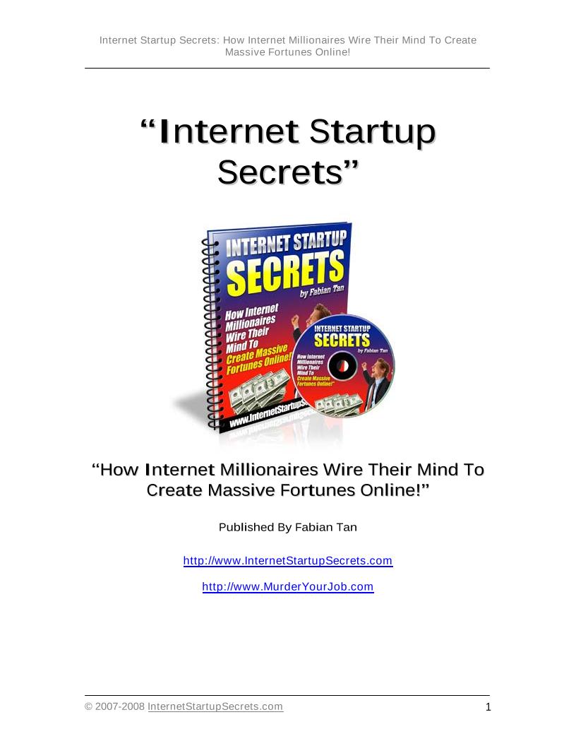 eBook: 7 Millionaire Secrets to Wiring Your Mind for Online Fortunes
