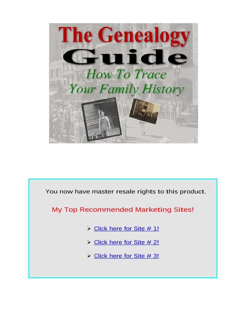 Unlock Your Family History: The Essential eBook Guide to Genealogy