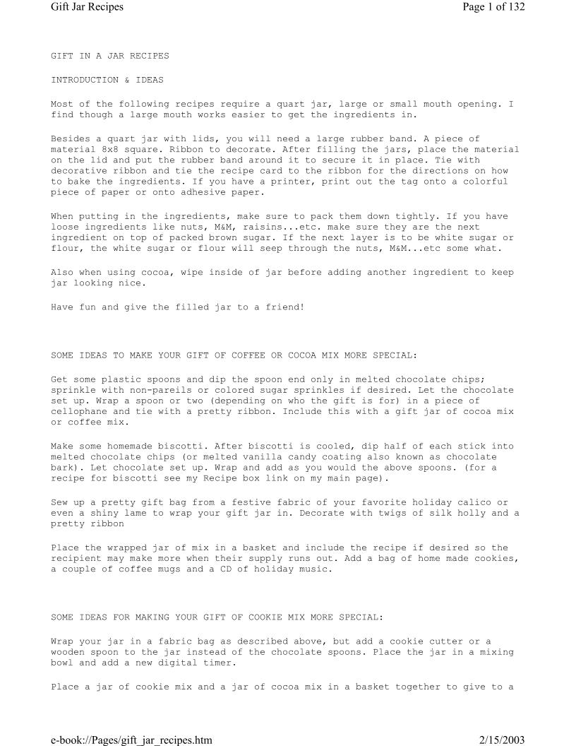 Your Go-To eBook for Homemade Gift Jar Recipes and More