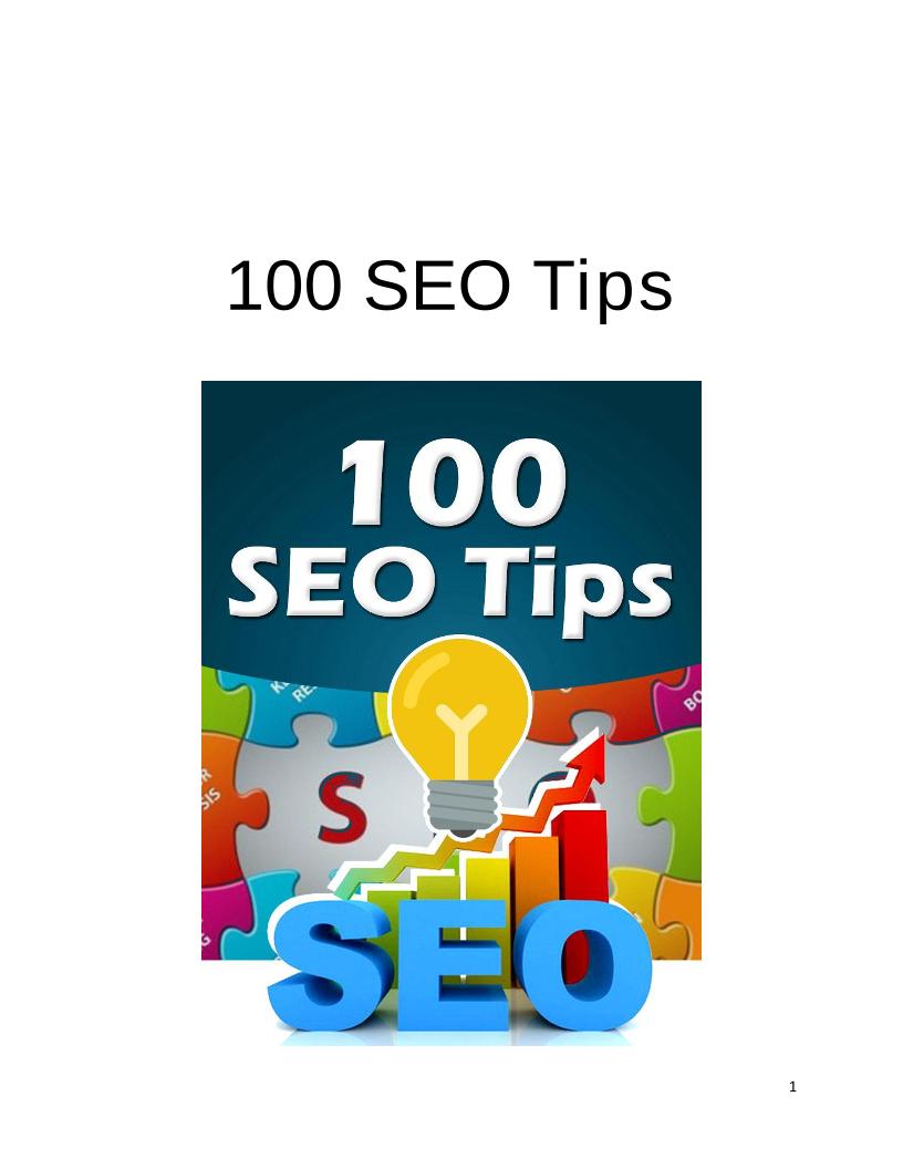 Unlock 100 Essential SEO Tips with This Ultimate eBook Guide