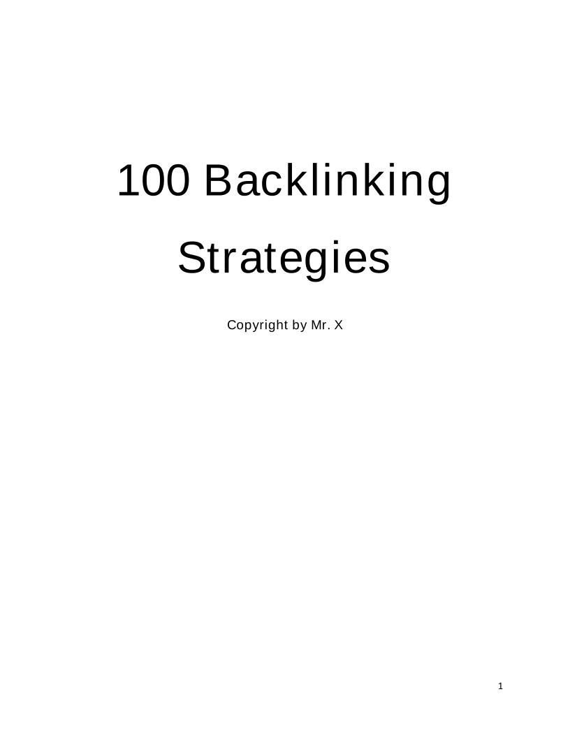 Unlock 100 Proven Backlinking Strategies in This Essential eBook