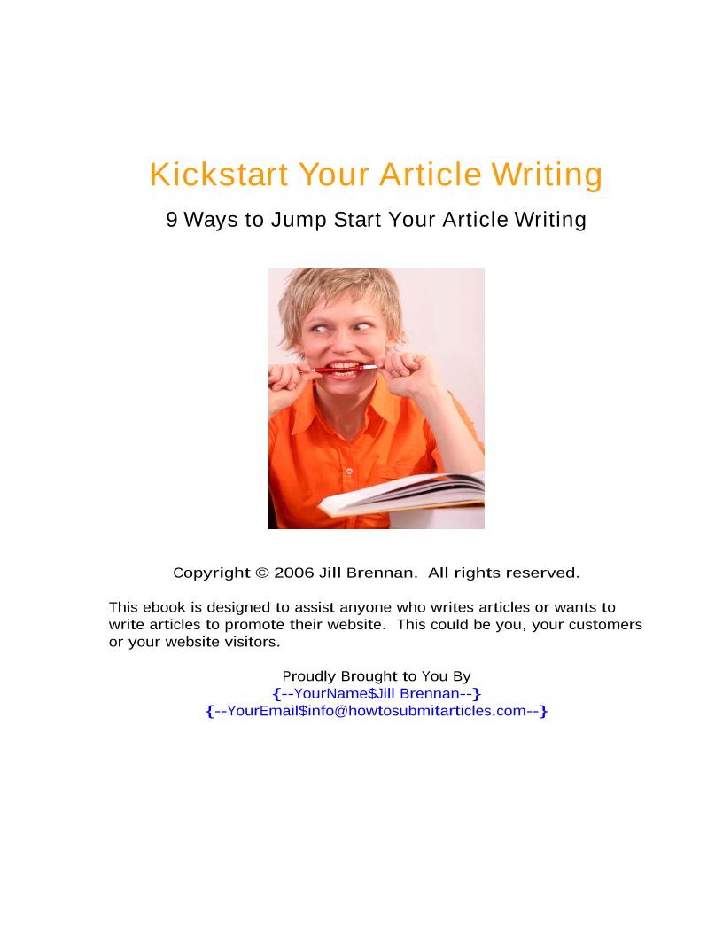eBook: 9 Proven Ways to Kickstart Your Article Writing Journey