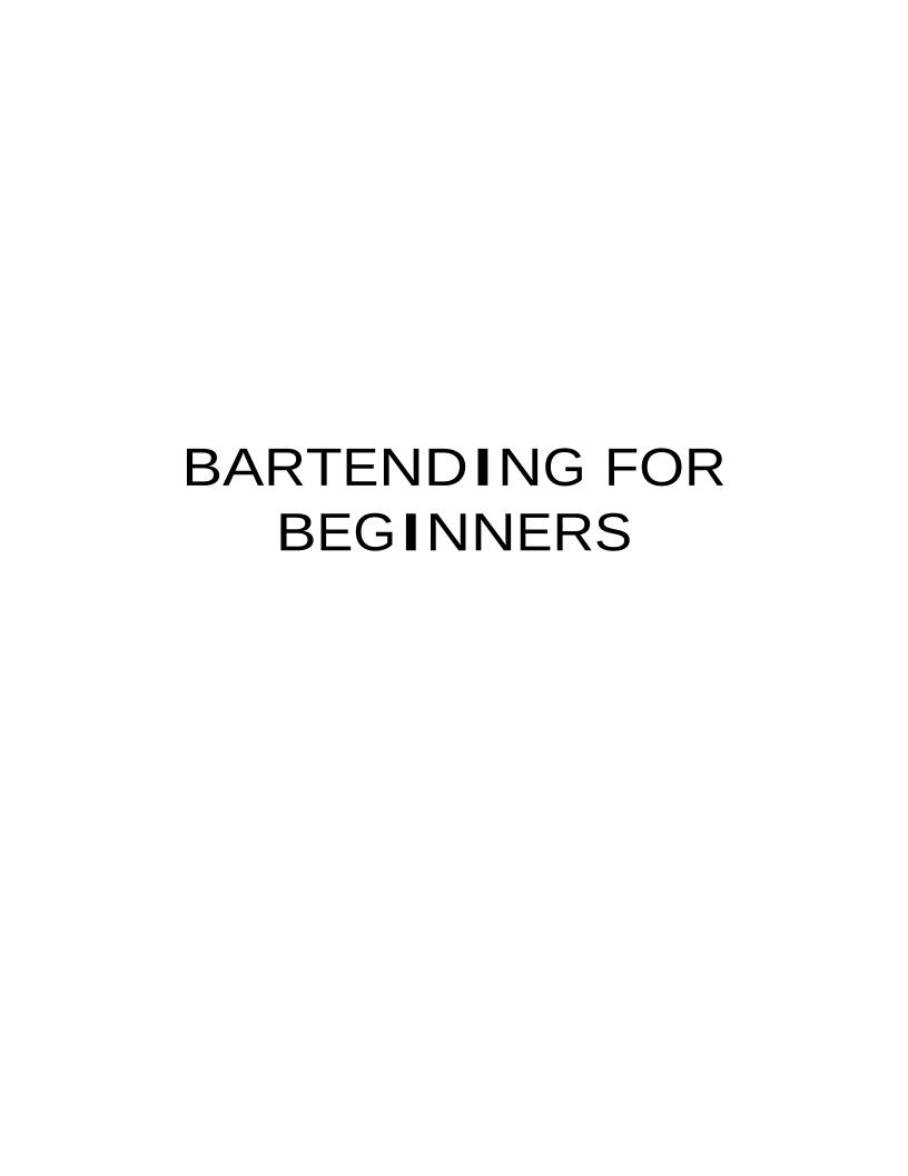 Master Bartending Basics: The Essential eBook for Beginners