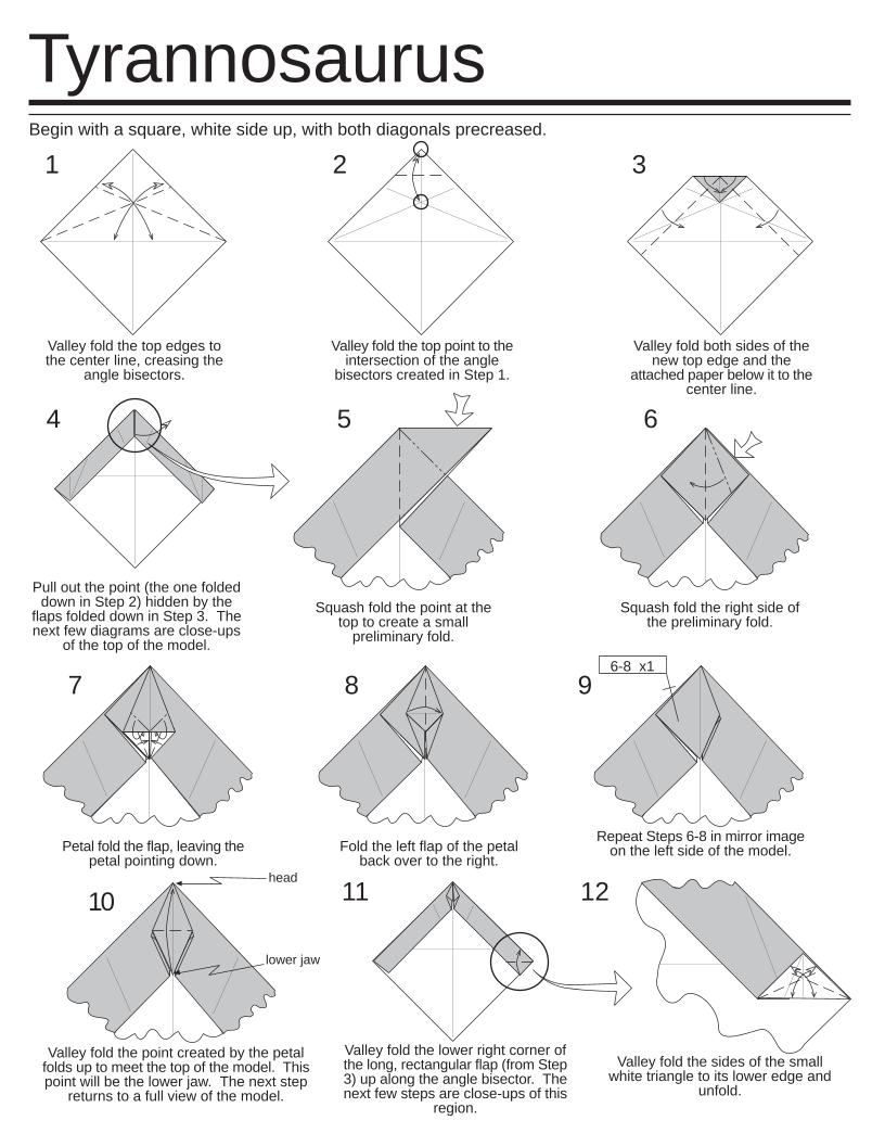 Discover the Art of Origami: eBook Guide to Crafting a Tyrannosaurus Masterpiece