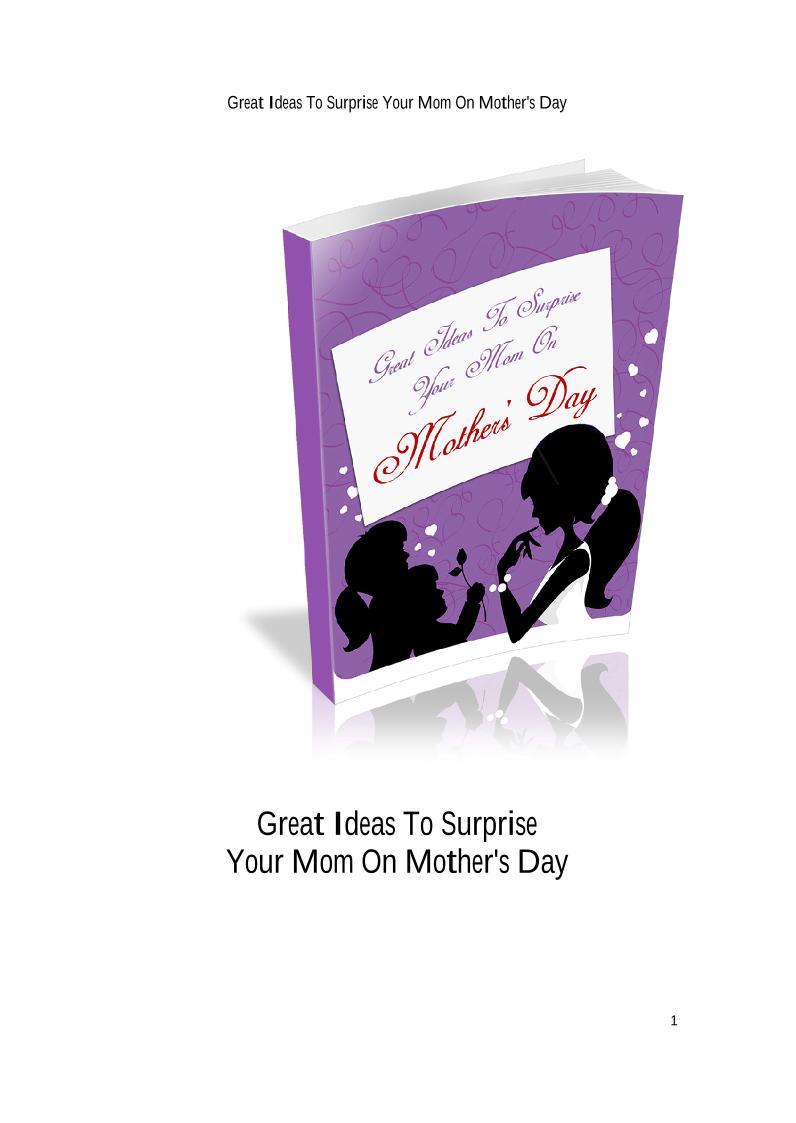 eBook: Creative Surprises to Delight Your Mom on Mother's Day