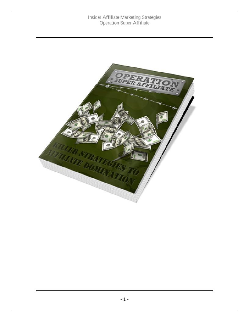 eBook: Mastering Affiliate Marketing Strategies for Super Success
