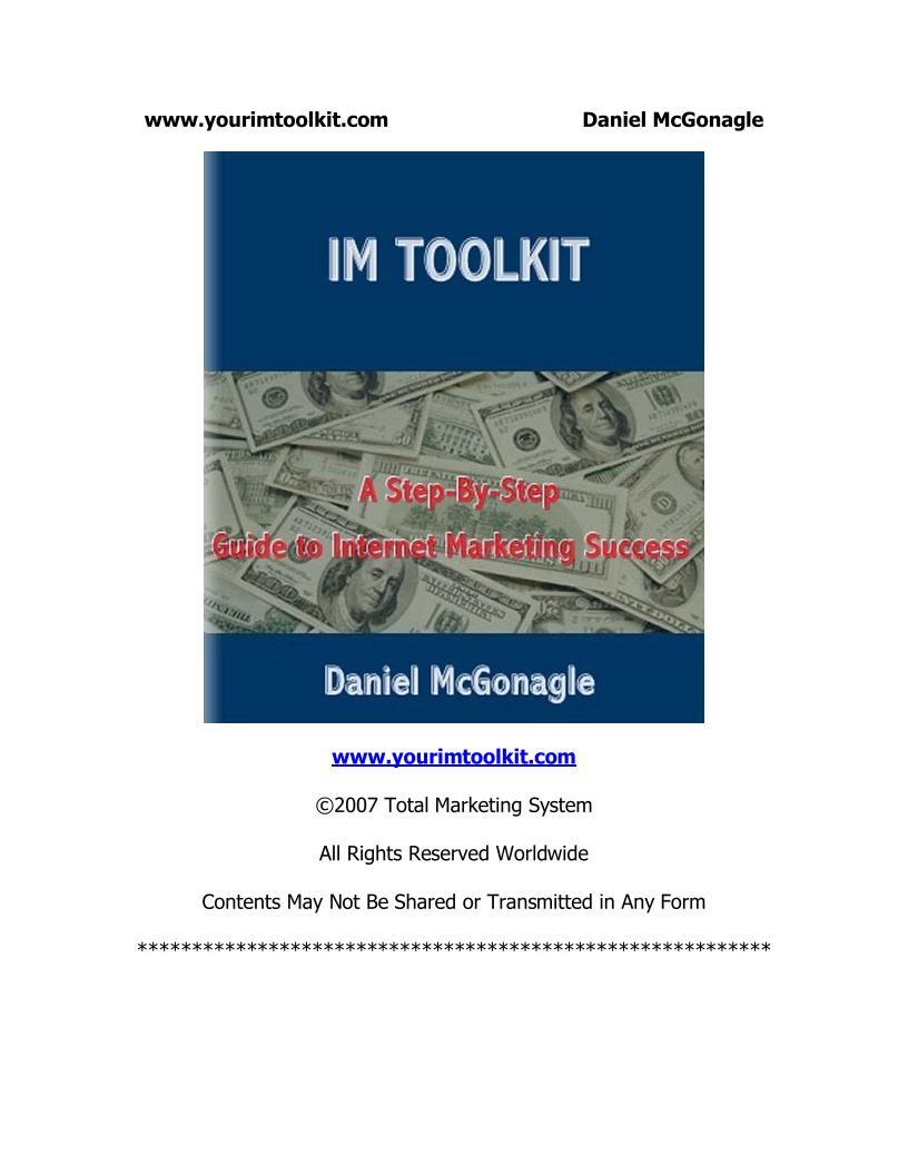 eBook: The Essential Internet Marketing Toolkit for Achieving Online Profits