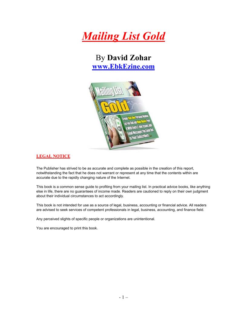 Master Mailing List Profits with This Essential eBook Strategy