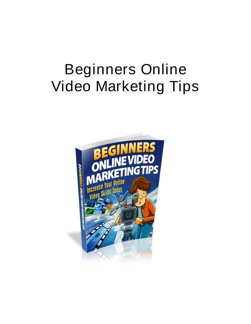 eBook: Essential Tips for Beginners in Online Video Marketing