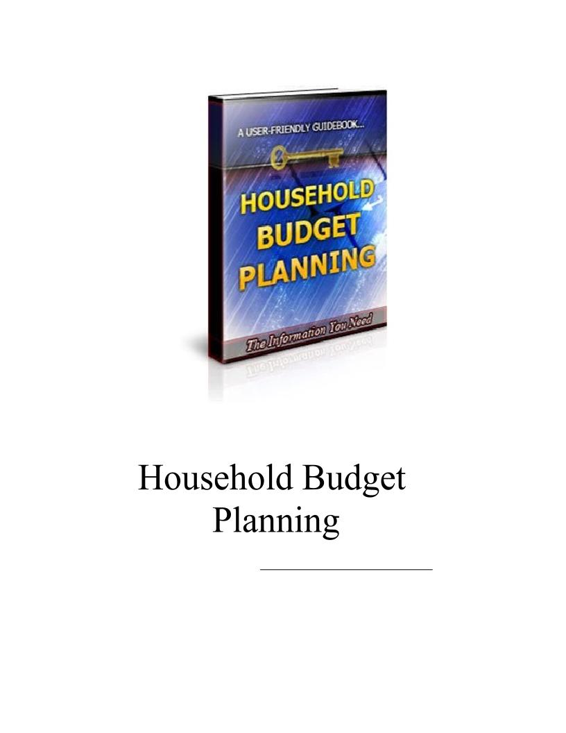 The Ultimate eBook Guide to Household Budget Planning and Savings Strategies