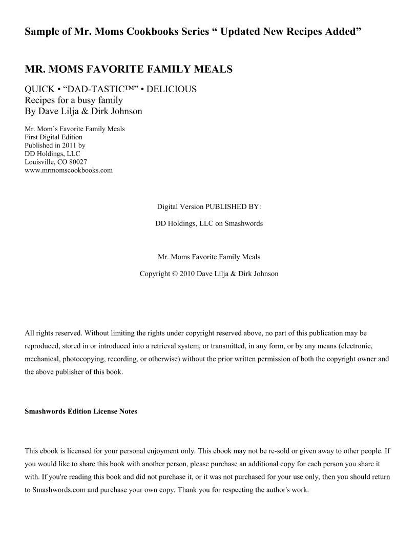 eBook: Quick Dad-tastic Family Meals for Busy Dads