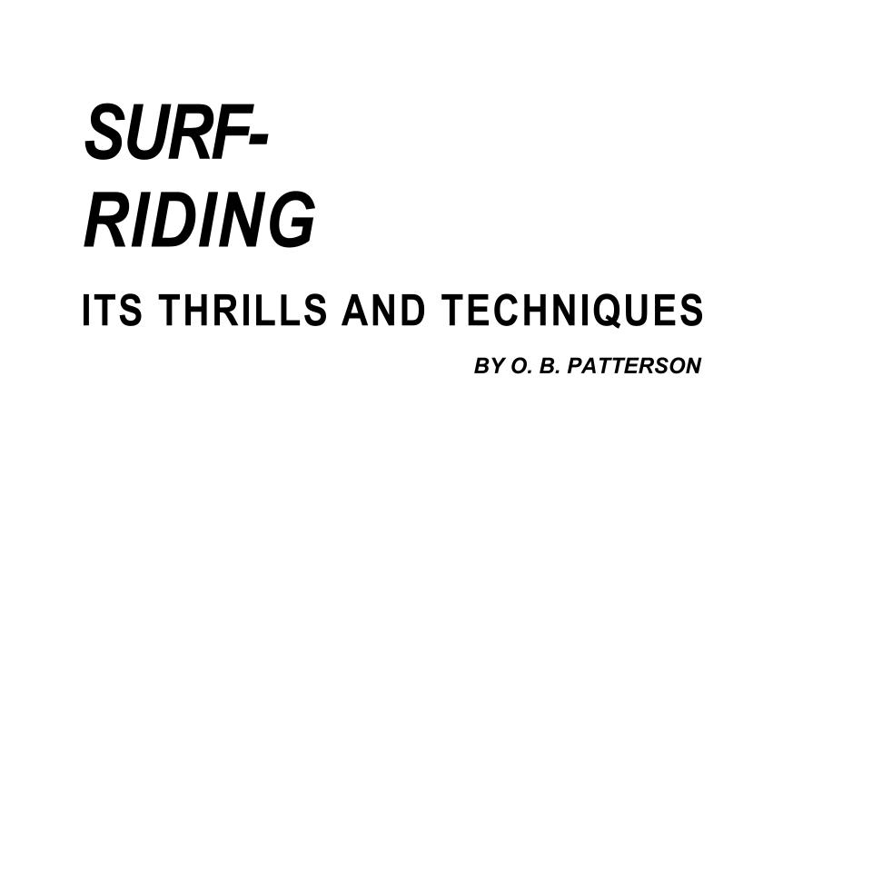 eBook: Mastering Surf-Riding Thrills and Techniques for Beginners