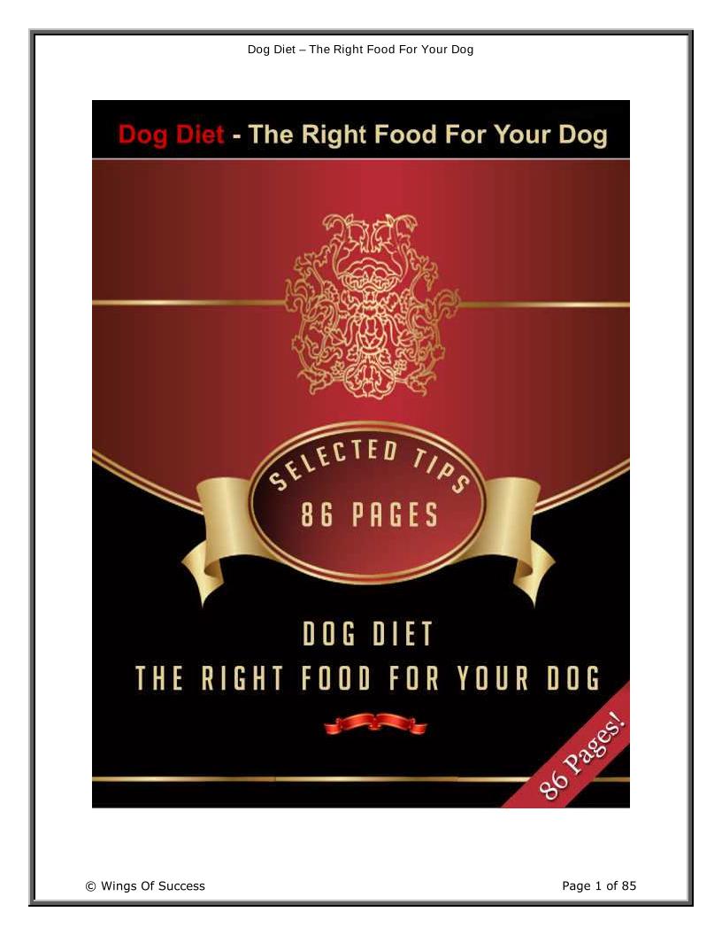 The Ultimate eBook on Optimal Dog Nutrition and Diet Essentials