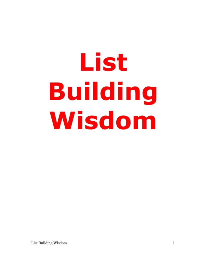 eBook on Mastering List Building for Profitable Strategies